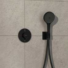 hansgrohe ShowerSelect Comfort S Thermostat Unterputz für 2 Verbraucher mit integrierter Sicherungskombination nach EN1717, Mattschwarz