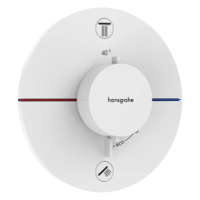 hansgrohe ShowerSelect Comfort S Thermostat Unterputz für 2 Verbraucher mit integrierter Sicherungskombination nach EN1717, Mattweiß