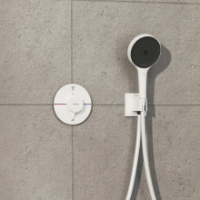 hansgrohe ShowerSelect Comfort S Thermostat Unterputz für 2 Verbraucher mit integrierter Sicherungskombination nach EN1717, Mattweiß