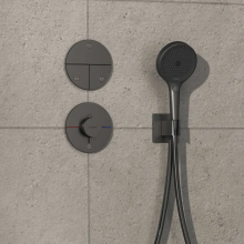 hansgrohe ShowerSelect Comfort S Ventil Unterputz für 3 Verbraucher, Brushed Black Chrome