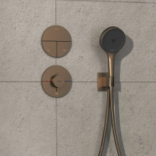 hansgrohe ShowerSelect Comfort S Thermostat Unterputz für 1 Verbraucher und einen zusätzlichen Abgang, Brushed Bronze