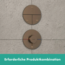hansgrohe ShowerSelect Comfort S Thermostat Unterputz für 1 Verbraucher und einen zusätzlichen Abgang, Brushed Bronze