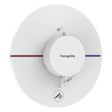hansgrohe ShowerSelect Comfort S Thermostat Unterputz für 1 Verbraucher und einen zusätzlichen Abgang, Mattweiß