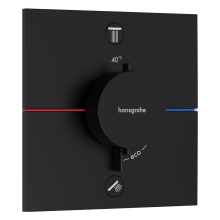hansgrohe ShowerSelect Comfort E Thermostat Unterputz für 2 Verbraucher, Mattschwarz