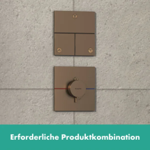 hansgrohe ShowerSelect Comfort E Ventil Unterputz für 3 Verbraucher, Brushed Bronze