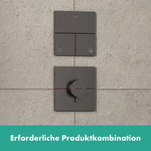 hansgrohe ShowerSelect Comfort E Ventil Unterputz für 3 Verbraucher, Brushed Black Chrome