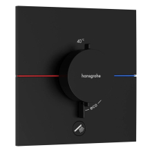 hansgrohe ShowerSelect Comfort E Thermostat Unterputz für 1 Verbraucher und einen zusätzlichen Abgang, Mattschwarz