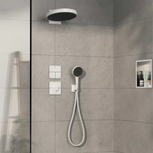 hansgrohe ShowerSelect Comfort E Thermostat Unterputz für 1 Verbraucher und einen zusätzlichen Abgang, Mattweiß