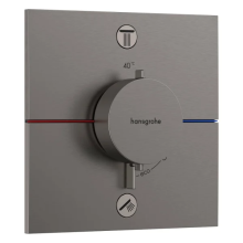 hansgrohe ShowerSelect Comfort E Thermostat Unterputz für 2 Verbraucher mit integrierter Sicherungskombination nach EN1717, Brushed Black Chrome