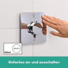 hansgrohe ShowerSelect Comfort Q Thermostat Unterputz für 2 Verbraucher, Chrom