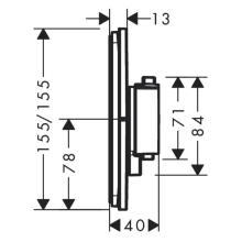 hansgrohe ShowerSelect Comfort Q Thermostat Unterputz für 2 Verbraucher, Mattschwarz
