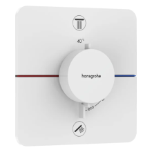 hansgrohe ShowerSelect Comfort Q Thermostat Unterputz für 2 Verbraucher, Mattweiß