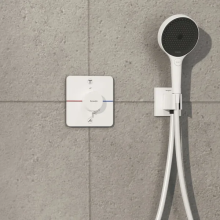 hansgrohe ShowerSelect Comfort Q Thermostat Unterputz für 2 Verbraucher, Mattweiß
