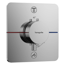 hansgrohe ShowerSelect Comfort Q Thermostat Unterputz für 2 Verbraucher mit integrierter Sicherungskombination nach EN1717, Chrom