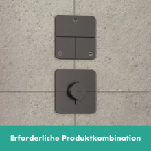 hansgrohe ShowerSelect Comfort Q Ventil Unterputz für 3 Verbraucher, Brushed Black Chrome