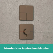 hansgrohe ShowerSelect Comfort Q Thermostat Unterputz für 1 Verbraucher und einen zusätzlichen Abgang, Brushed Bronze