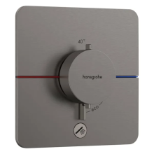 hansgrohe ShowerSelect Comfort Q Thermostat Unterputz für 1 Verbraucher und einen zusätzlichen Abgang, Brushed Black Chrome