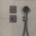 hansgrohe ShowerSelect Comfort Q Thermostat Unterputz für 1 Verbraucher und einen zusätzlichen Abgang, Brushed Black Chrome