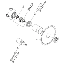 hansgrohe Grundkörper für Quattro 4-Wege Umstellventil Unterputz