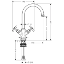AXOR Montreux 2-Griff Waschtischarmatur 210 mit...