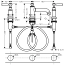 AXOR Montreux 3-Loch Waschtischarmatur 30 mit...