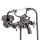 AXOR Montreux 2-Griff Wannenarmatur Aufputz mit Kreuzgriffen, Polished Black Chrome