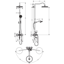 AXOR Montreux Showerpipe mit Thermostat und Kopfbrause...