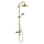 AXOR Montreux Showerpipe mit Thermostat und Kopfbrause 240 1jet, Polished Gold Optic