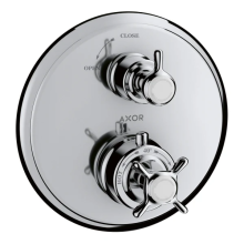 AXOR Montreux Thermostat Unterputz mit Kreuzgriff und Absperrventil, Chrom