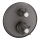 AXOR Montreux Thermostat Unterputz mit Kreuzgriff und Absperrventil, Brushed Black Chrome