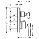 AXOR Montreux Thermostat Unterputz mit Hebelgriff und Ab-...