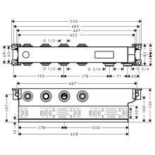 AXOR Grundkörper für Thermostatmodul Select für 2 Verbraucher