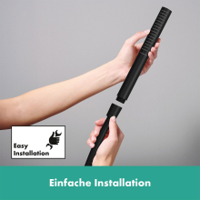 hansgrohe Pulsify S Stabhandbrause 100 1jet EcoSmart+, Mattschwarz