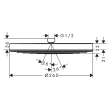 hansgrohe Pulsify S Kopfbrause 260 1jet, Mattschwarz