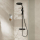 hansgrohe Pulsify S Puro Showerpipe 260 1jet mit Ecostat Fine und Handbrause 3jet, Mattschwarz