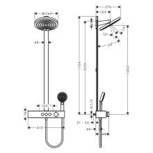 hansgrohe Pulsify S Showerpipe 260 2jet mit ShowerTablet Select 400, Chrom