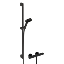 hansgrohe Pulsify Select S Brausesystem 105 3jet Relaxation EcoSmart mit Ecostat Fine und Brausestange 90 cm, Mattschwarz