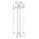 hansgrohe Deckenanschluss E 30 cm, Mattschwarz