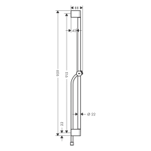 hansgrohe Unica Brausestange Pulsify S 90 cm mit Push Handbrausehalter und Isiflex Brauseschlauch 160 cm, Chrom