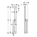 hansgrohe Unica Brausestange S Puro 65 cm mit Easy Slide...