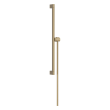 hansgrohe Unica Brausestange S Puro 65 cm mit Easy Slide Handbrausehalter und Isiflex Brauseschlauch 160 cm, Brushed Bronze