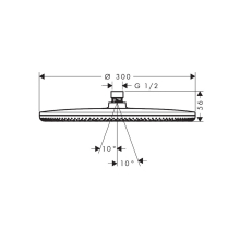 hansgrohe Raindance Alive S Kopfbrause 300 1jet EcoSmart, Polished Gold Optic