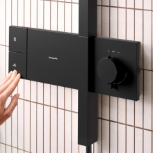 hansgrohe Raindance Alive Q Showerpipe 210/340 1jet mit ShowerSelect Comfort, Mattschwarz