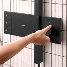 hansgrohe Raindance Alive Q Showerpipe 210/340 1jet mit ShowerSelect Comfort, Mattschwarz