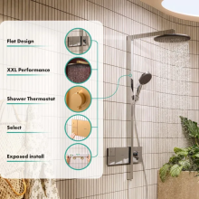 hansgrohe Raindance Alive S Showerpipe 300 1jet mit ShowerSelect Comfort, Brushed Bronze