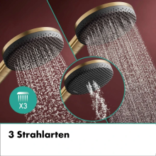 hansgrohe Raindance Alive S Puro Showerpipe 300 1jet mit Ecostat Element, Brushed Bronze