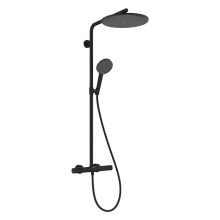 hansgrohe Raindance Alive S Puro Showerpipe 300 1jet mit Ecostat Element, Mattschwarz