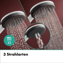 hansgrohe Raindance Alive S Puro Showerpipe 300 1jet mit Ecostat Element, Mattweiß