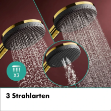 hansgrohe Raindance Alive S Puro Showerpipe 300 1jet mit Ecostat Element, Polished Gold Optic