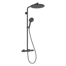 hansgrohe Raindance Alive S Puro Showerpipe 300 1jet EcoSmart mit Ecostat Element, Brushed Black Chrome